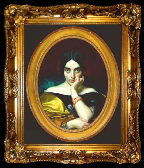 framed  Henri Lehmann Portrait de Madame Alphonse Karr, ta009-2